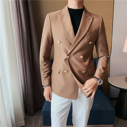 Blazer Masculino de Abotoamento Duplo F016
