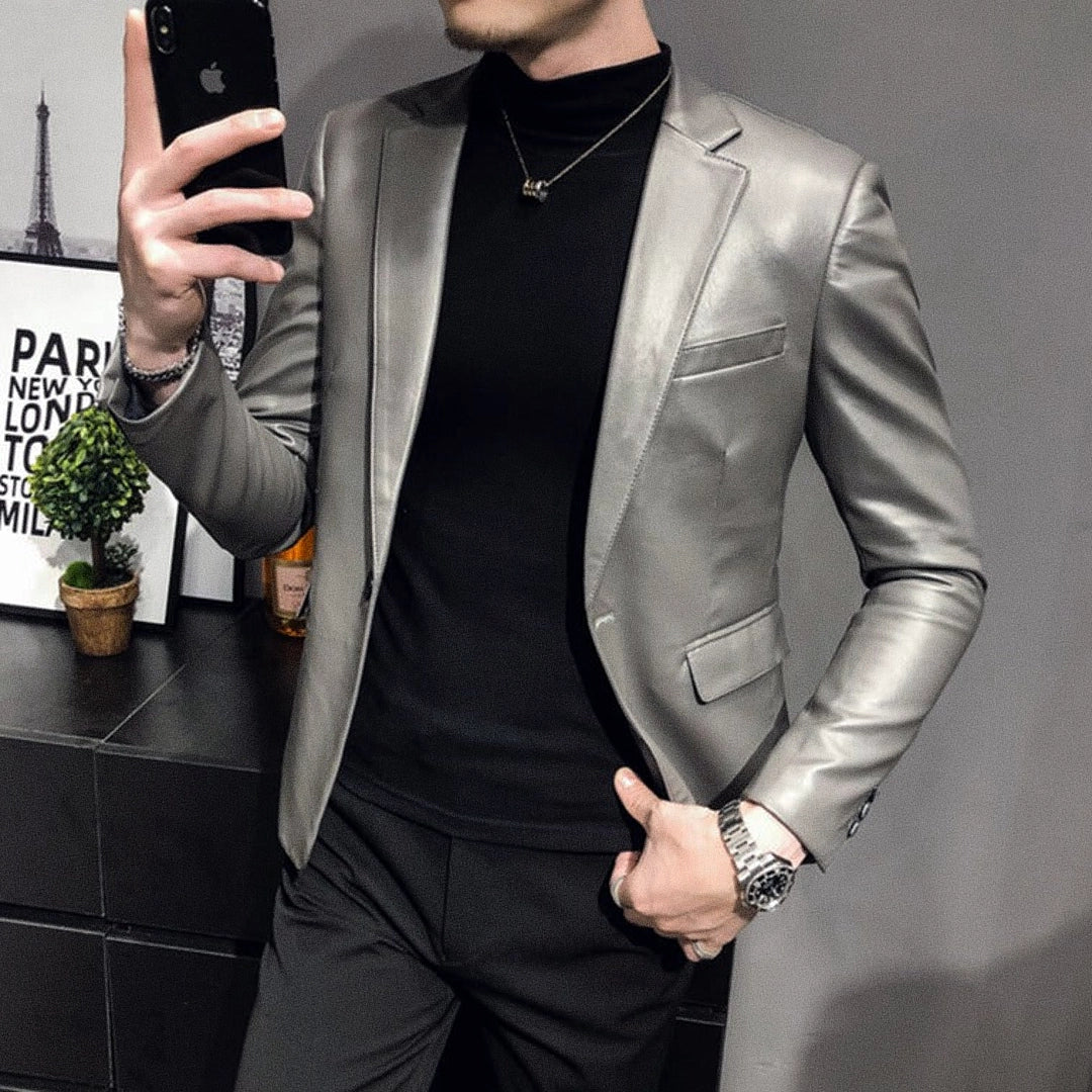 Blazer Masculino de Couro Lancaster